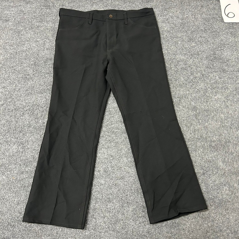 Wrangler Dress Jeans Mens Size 38x29 Black Wrancher Western Flare Regular Fit